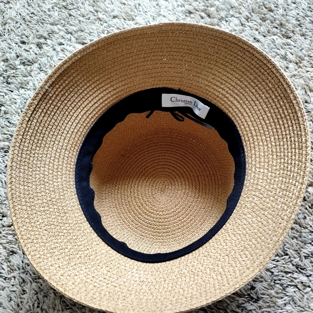 Christian Dior Straw Bucket Hat Sz S - Picture 3 of 4